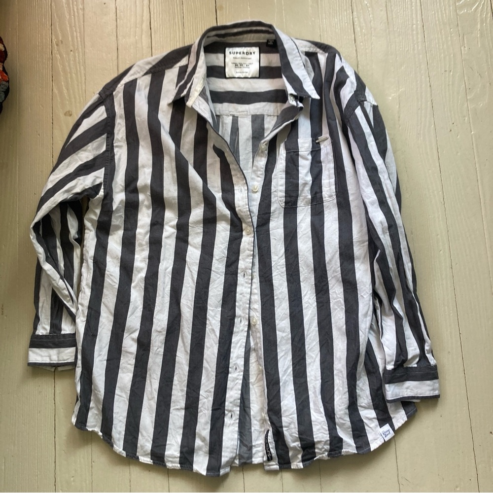 Superdry Black and White Striped Women’s Shirt